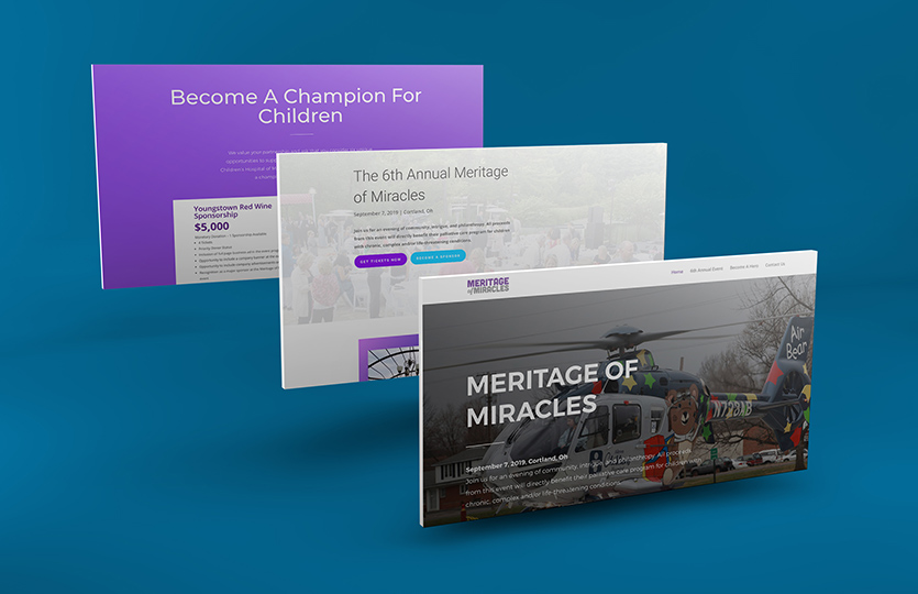 Meritage Of Miracles website design